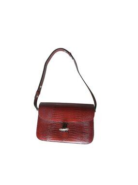 NWOT Sezane MILO CLASSIC vintage red lizard Embossed shoulder bag